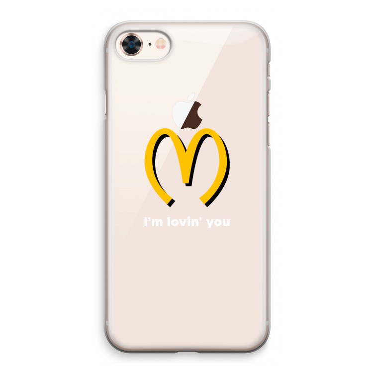 I'm lovin' you: iPhone 8 Transparant Hoesje