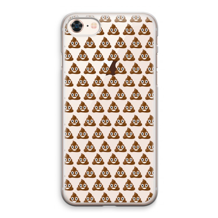 Poop emoji: iPhone 8 Transparant Hoesje