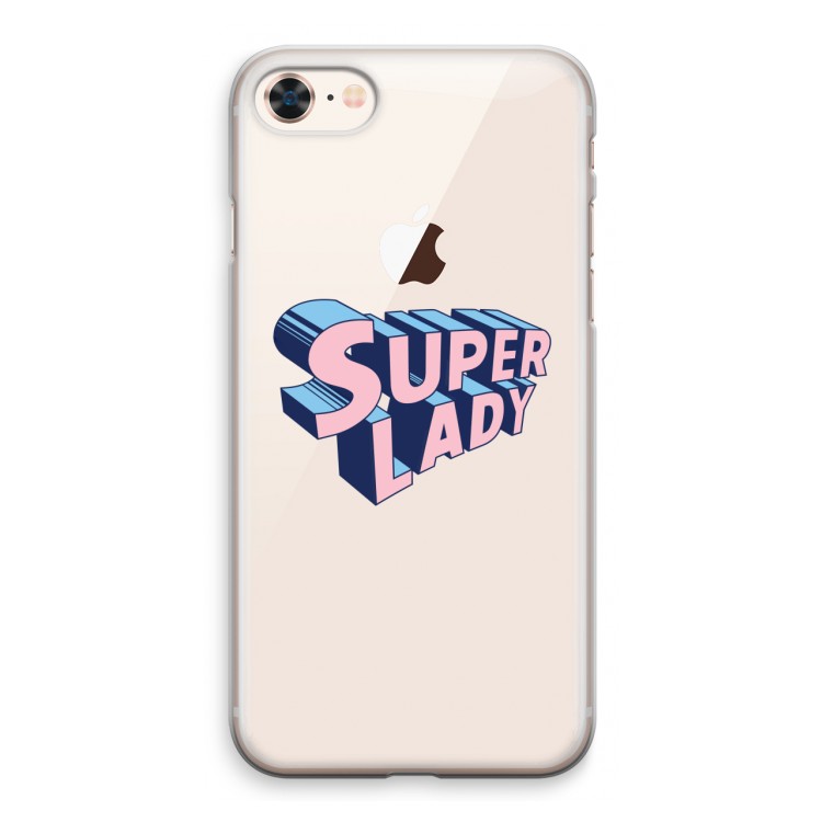 Superlady: iPhone 8 Transparant Hoesje