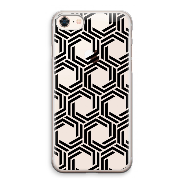 Geometrisch patroon: iPhone 8 Transparant Hoesje
