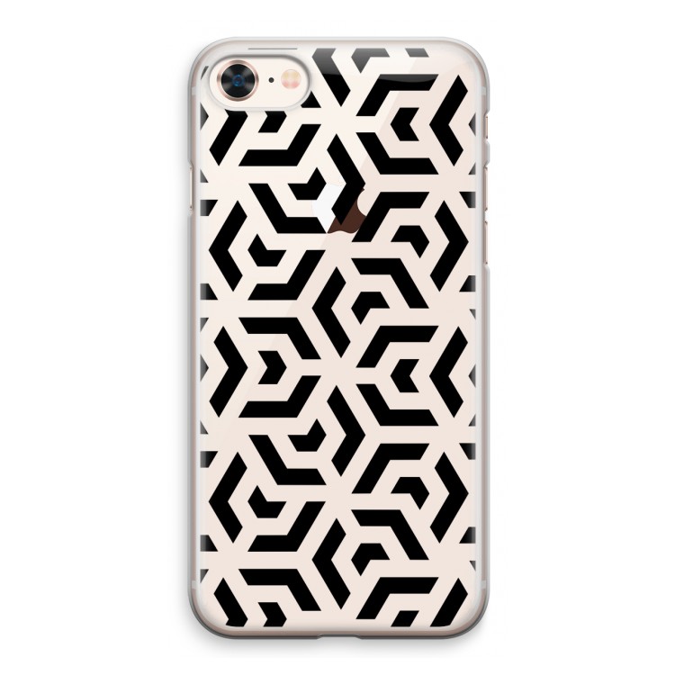 Crazy pattern: iPhone 8 Transparant Hoesje