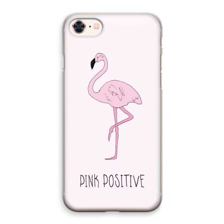 Pink positive: iPhone 8 Transparant Hoesje