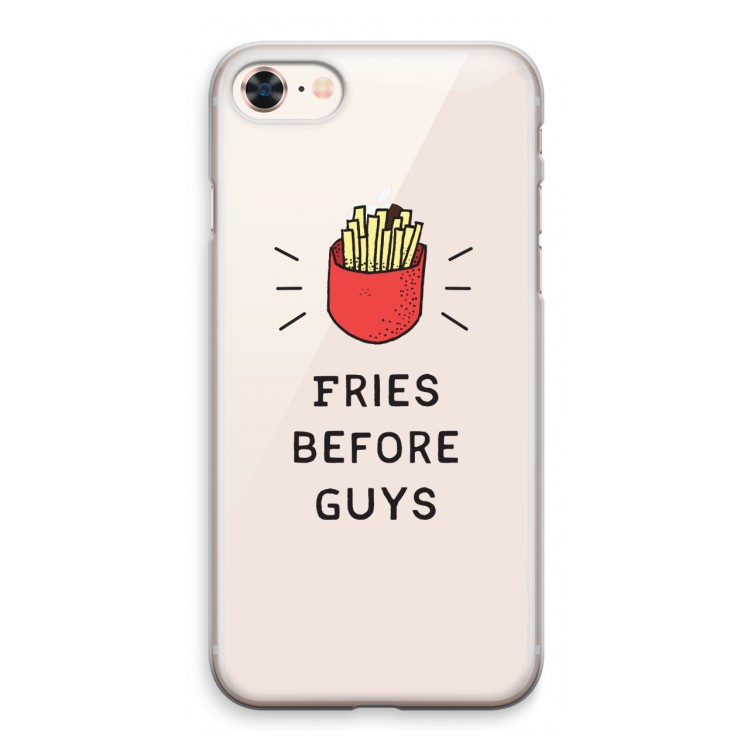 Fries before guys: iPhone 8 Transparant Hoesje