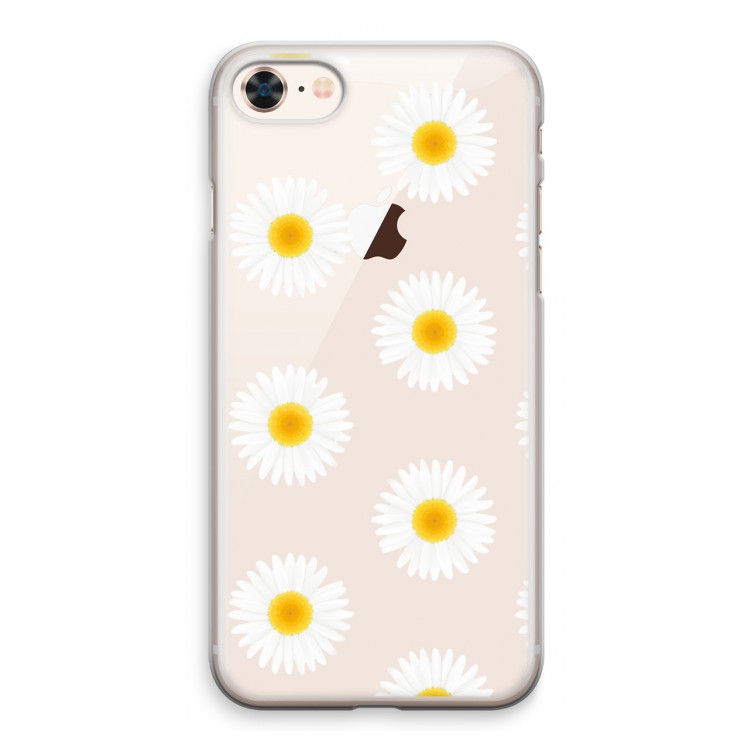 Margrietjes: iPhone 8 Transparant Hoesje
