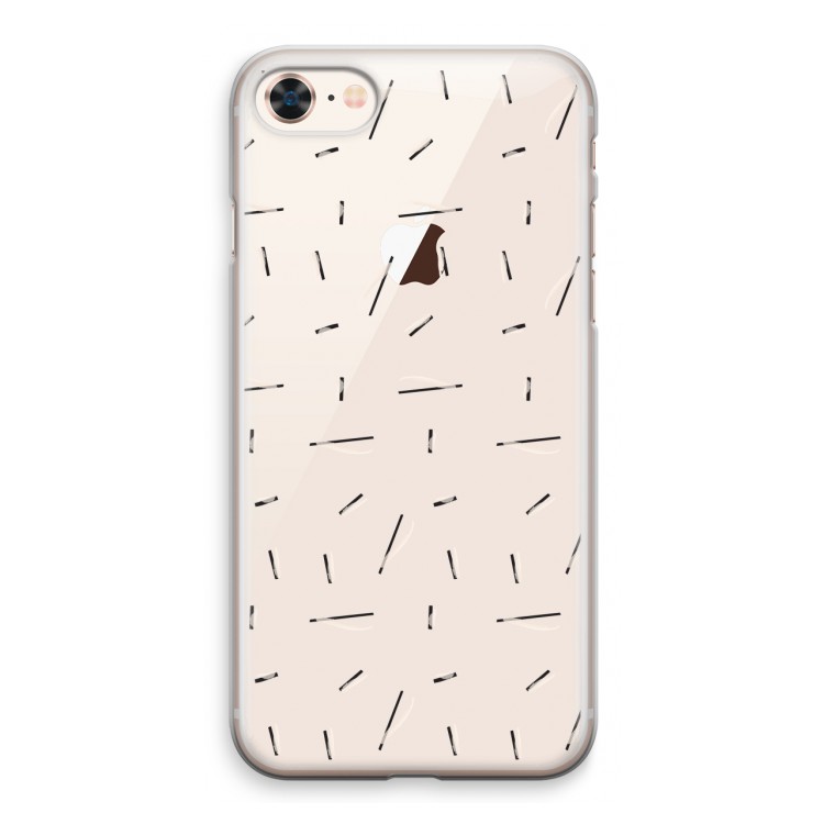 Hipster stripes: iPhone 8 Transparant Hoesje