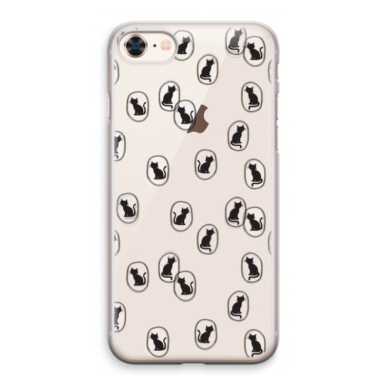 Miauw: iPhone 8 Transparant Hoesje