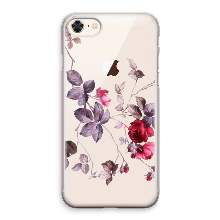 Mooie bloemen: iPhone 8 Transparant Hoesje