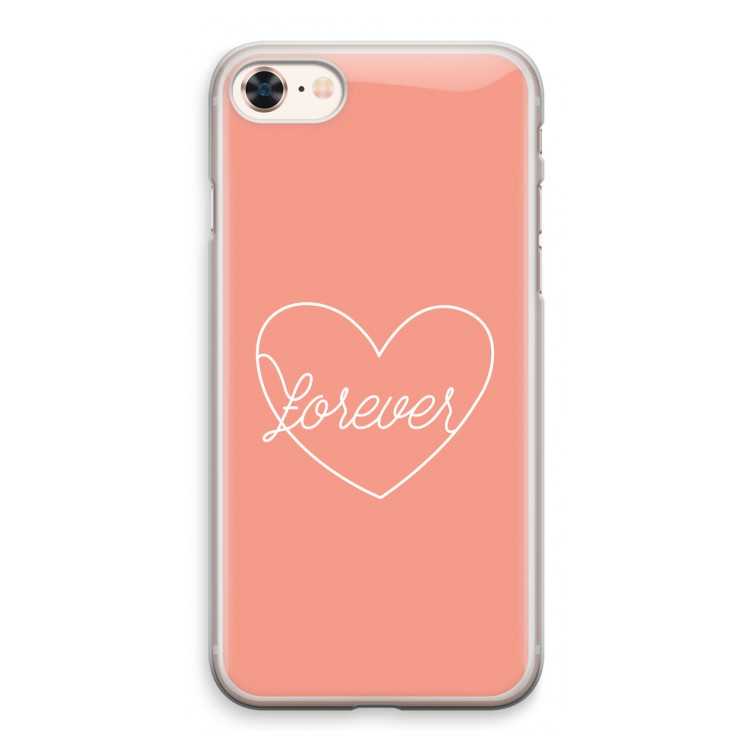 Forever heart: iPhone 8 Transparant Hoesje