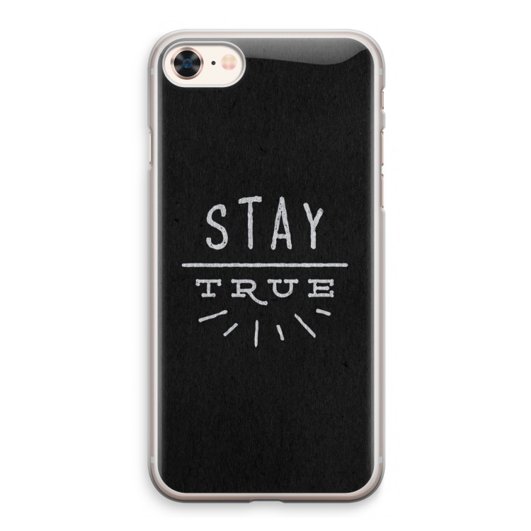 Stay true: iPhone 8 Transparant Hoesje