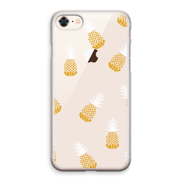 Ananasjes: iPhone 8 Transparant Hoesje