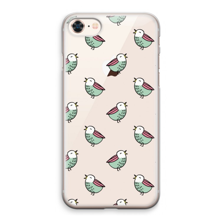 Vogeltjes: iPhone 8 Transparant Hoesje