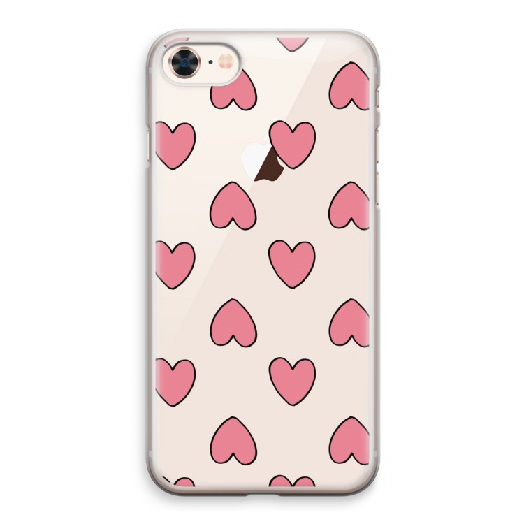 Ondersteboven verliefd: iPhone 8 Transparant Hoesje