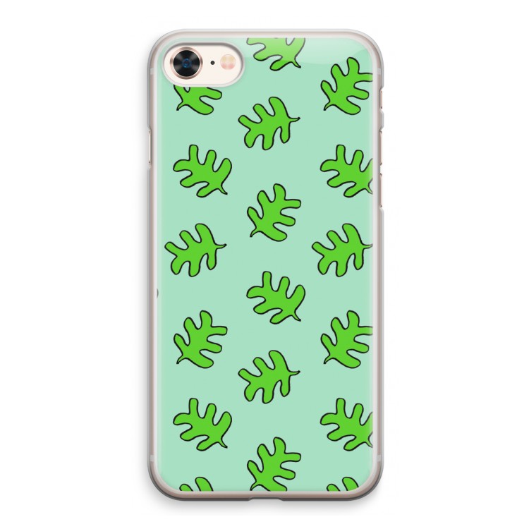 Groene blaadjes: iPhone 8 Transparant Hoesje
