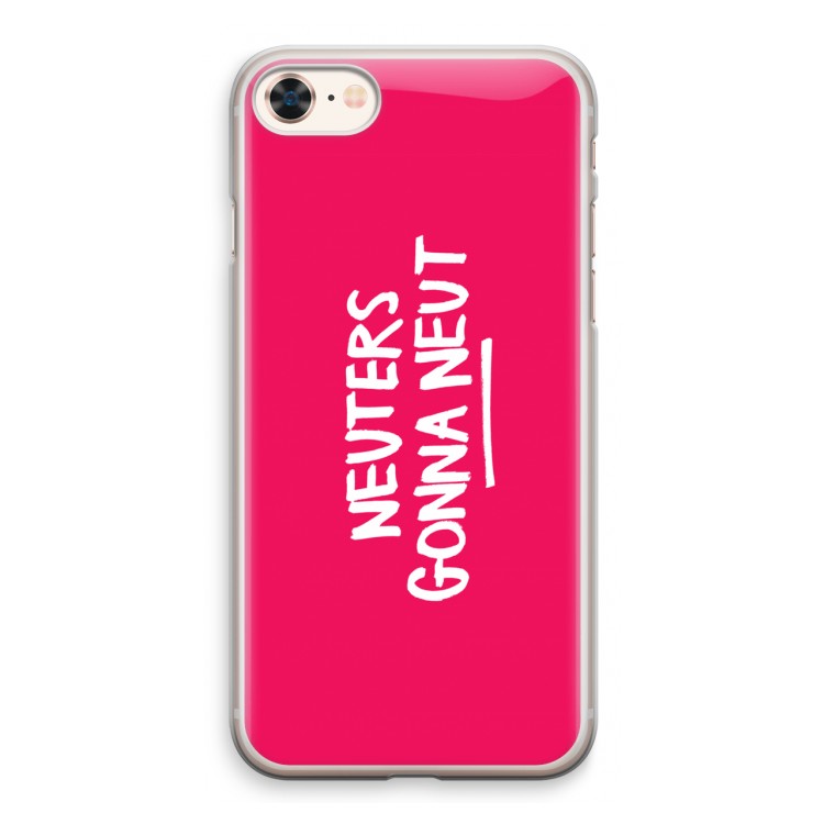 Neuters (roze): iPhone 8 Transparant Hoesje
