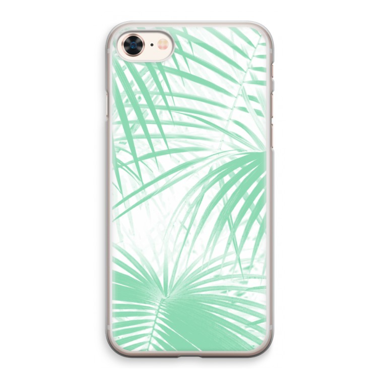 Palmbladeren: iPhone 8 Transparant Hoesje