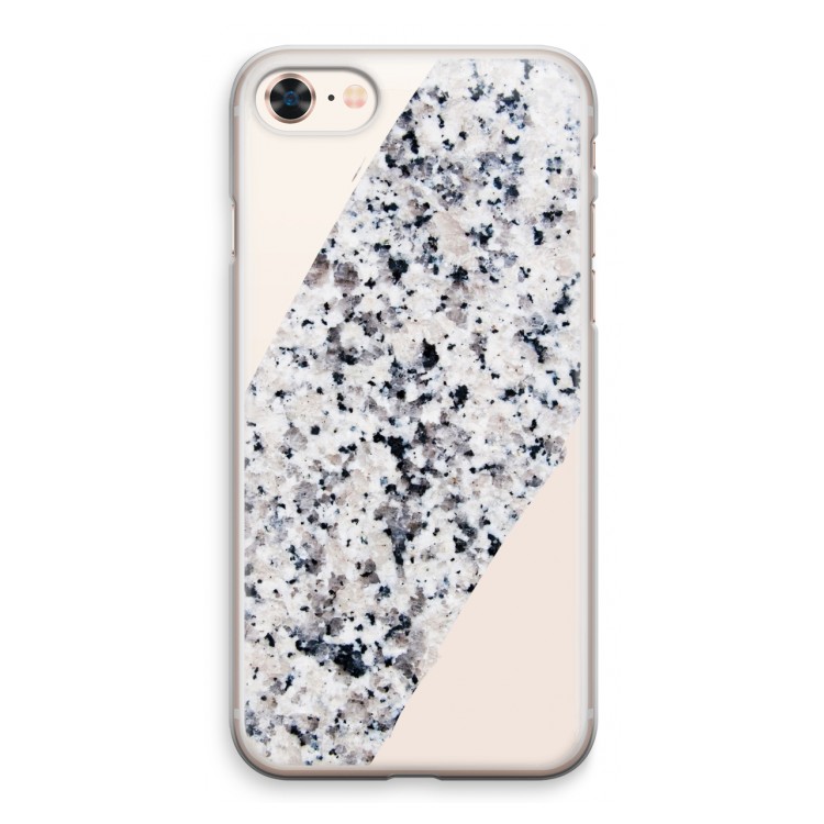 Gespikkelde marmer: iPhone 8 Transparant Hoesje