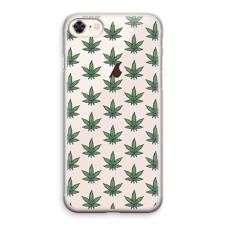 Weed: iPhone 8 Transparant Hoesje