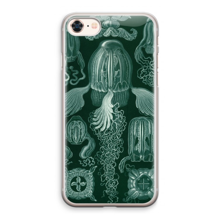 Haeckel Cubomedusae: iPhone 8 Transparant Hoesje