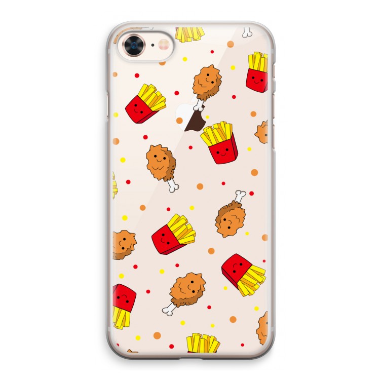 Chicken 'n Fries: iPhone 8 Transparant Hoesje