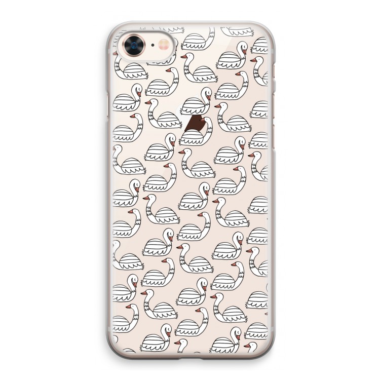 Zwanen: iPhone 8 Transparant Hoesje