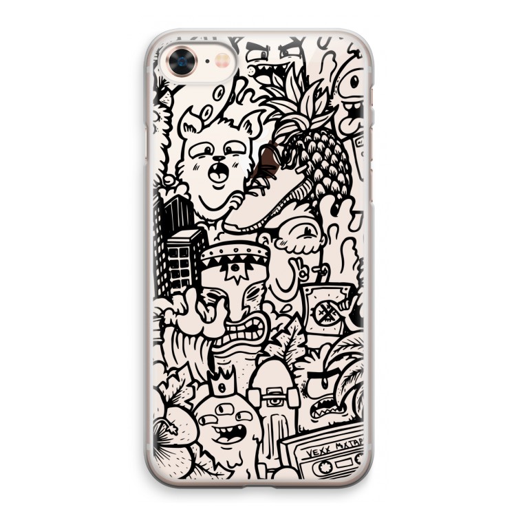 Vexx Black Mixtape: iPhone 8 Transparant Hoesje
