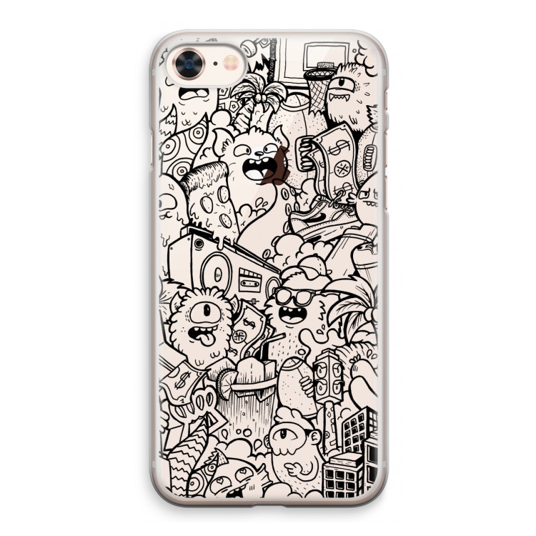 Vexx Black City : iPhone 8 Transparant Hoesje