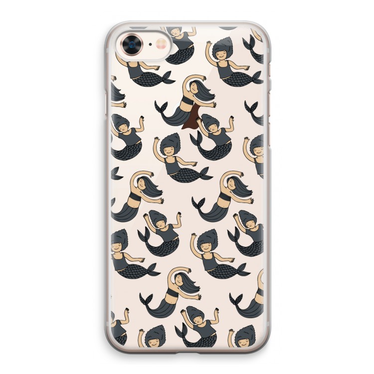Zeemeermin: iPhone 8 Transparant Hoesje