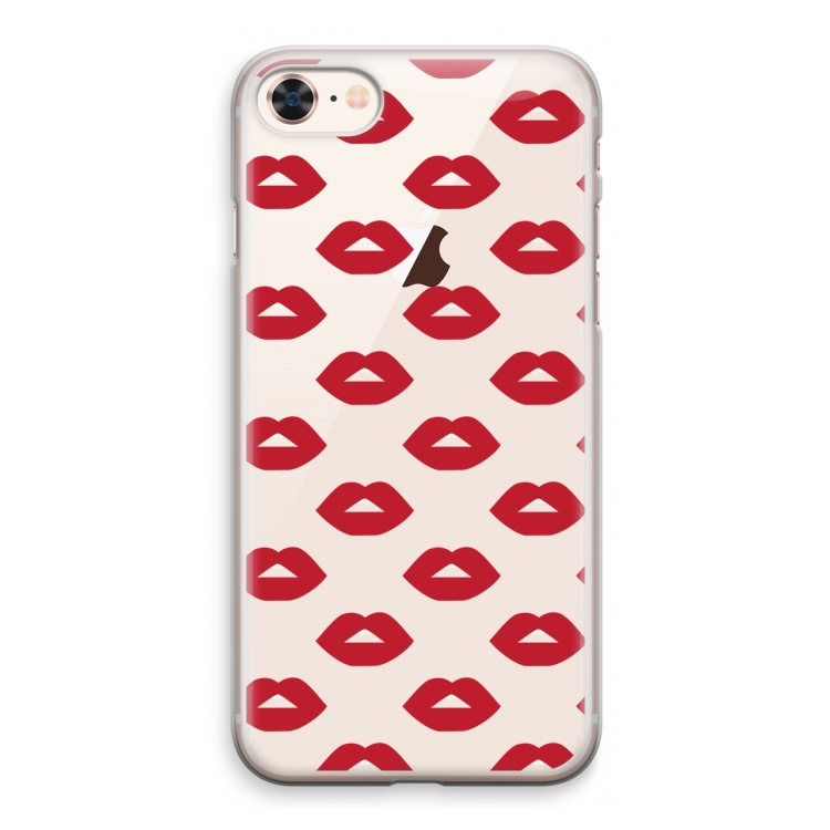 Lips: iPhone 8 Transparant Hoesje
