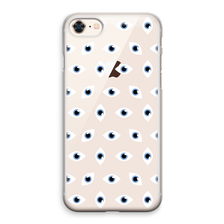 Eyes pattern: iPhone 8 Transparant Hoesje