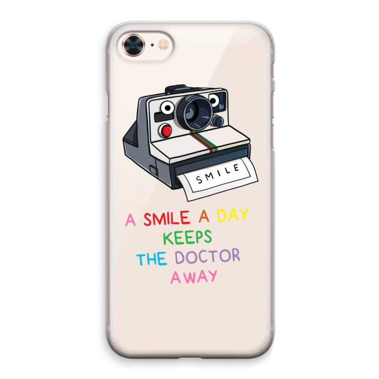 Smile: iPhone 8 Transparant Hoesje