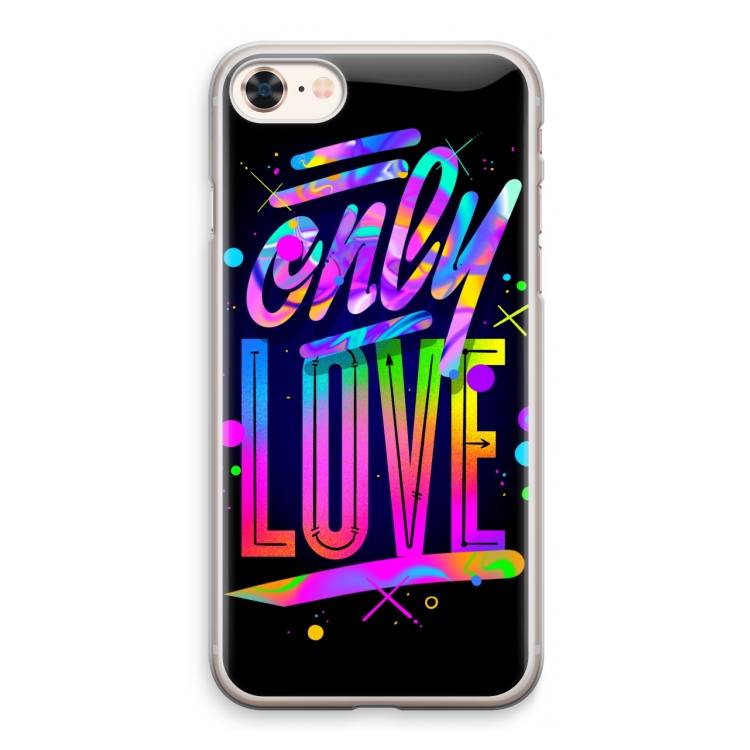Only Love: iPhone 8 Transparant Hoesje
