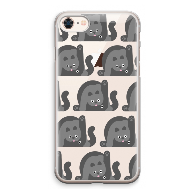 Cats: iPhone 8 Transparant Hoesje