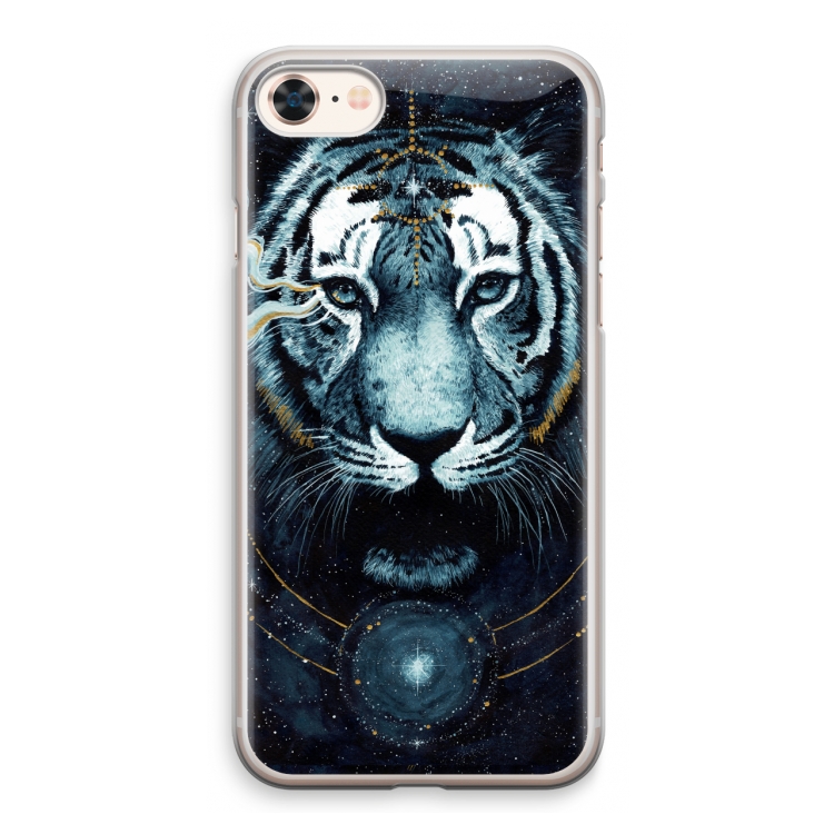 Darkness Tiger: iPhone 8 Transparant Hoesje