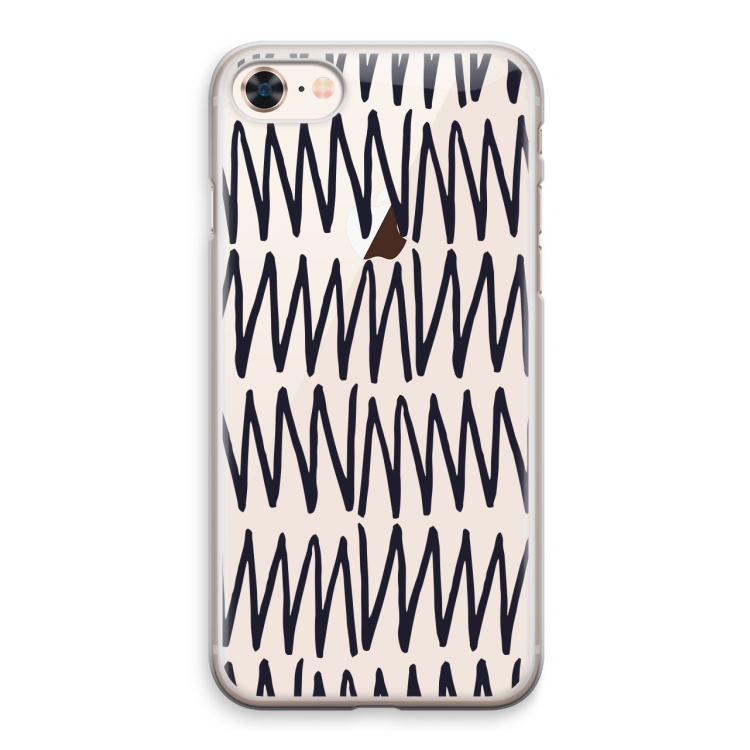 Marrakech Zigzag: iPhone 8 Transparant Hoesje