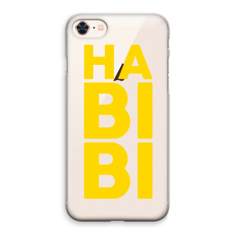 Habibi Blue: iPhone 8 Transparant Hoesje