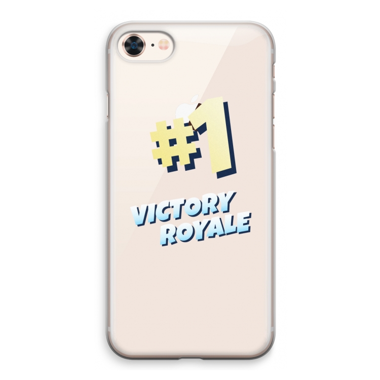 Victory Royale: iPhone 8 Transparant Hoesje