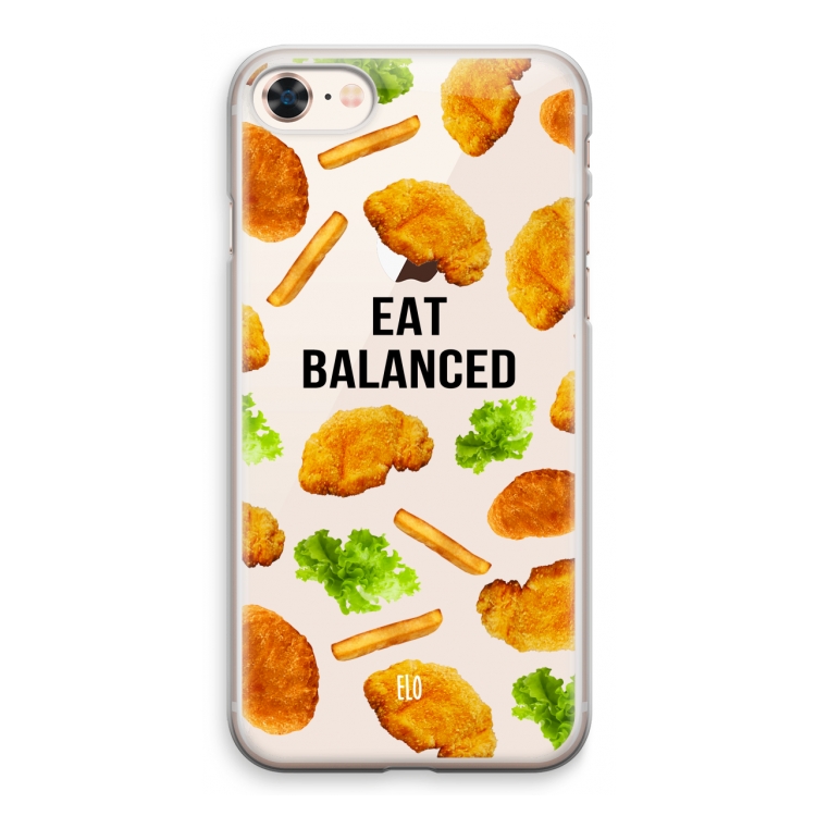 Eat Balanced: iPhone 8 Transparant Hoesje