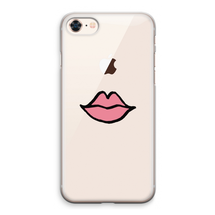 Kusje: iPhone 8 Transparant Hoesje