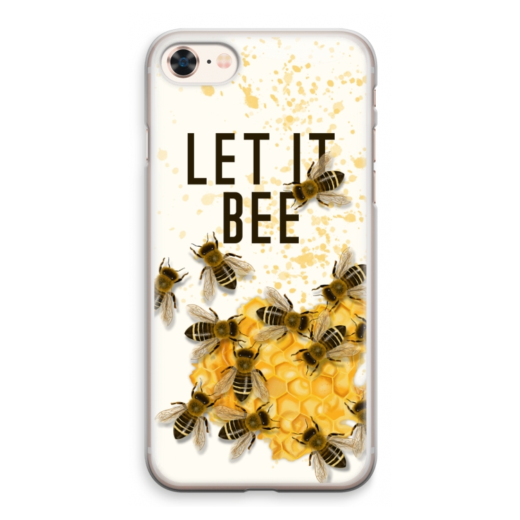 Let it bee: iPhone 8 Transparant Hoesje