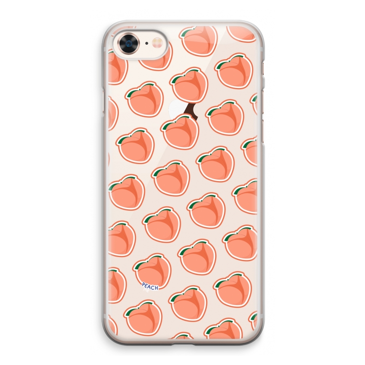 Just peachy: iPhone 8 Transparant Hoesje