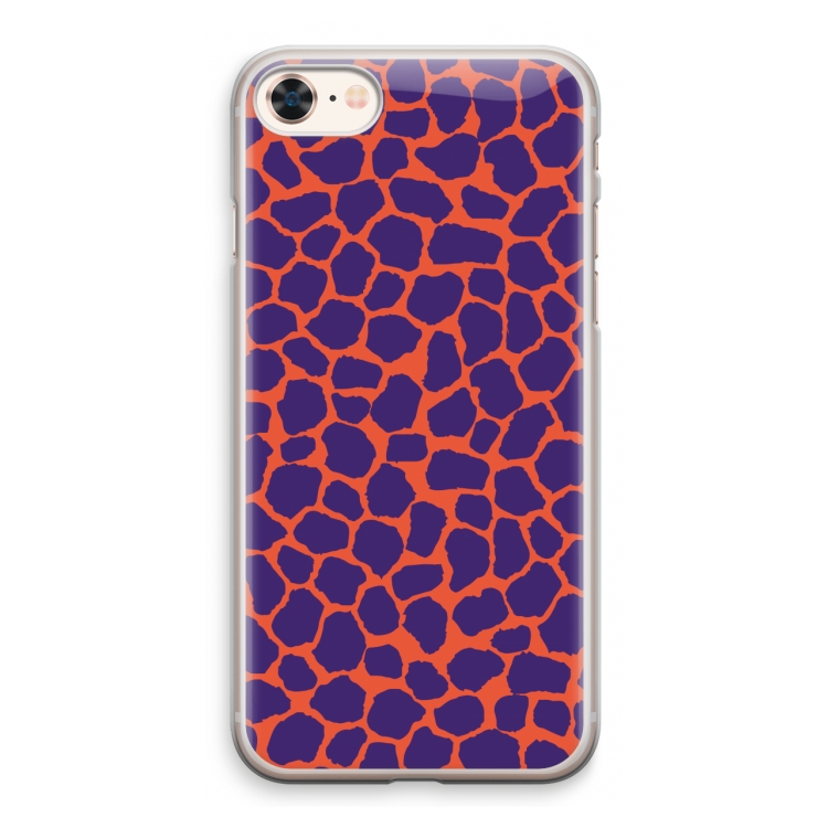 Purple Giraffe: iPhone 8 Transparant Hoesje