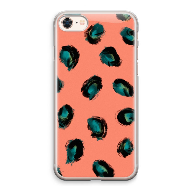 Pink Cheetah: iPhone 8 Transparant Hoesje