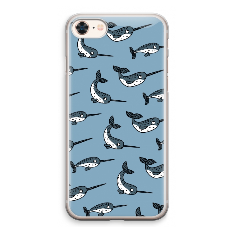 Narwhal: iPhone 8 Transparant Hoesje