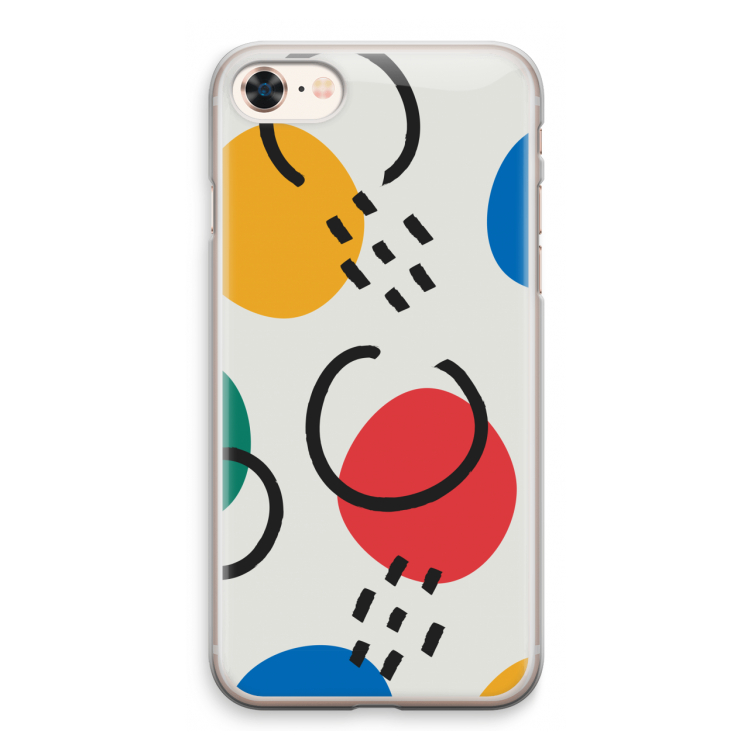 Illustratieve pop 3: iPhone 8 Transparant Hoesje