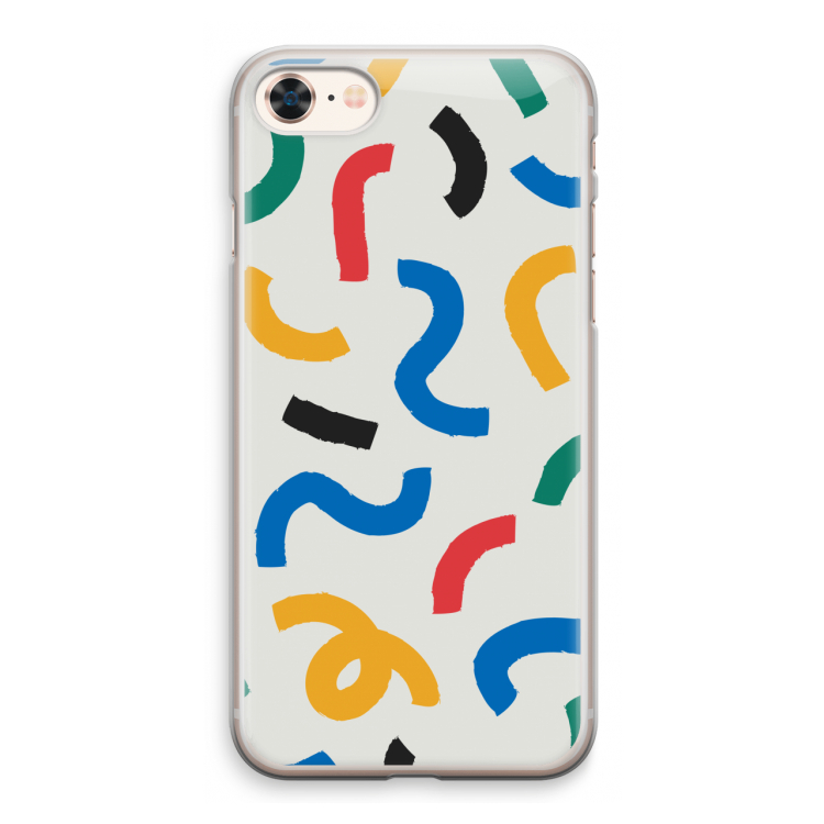 Illustratieve pop 2: iPhone 8 Transparant Hoesje