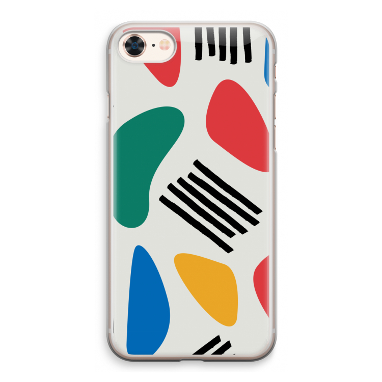 Illustratieve pop 1: iPhone 8 Transparant Hoesje