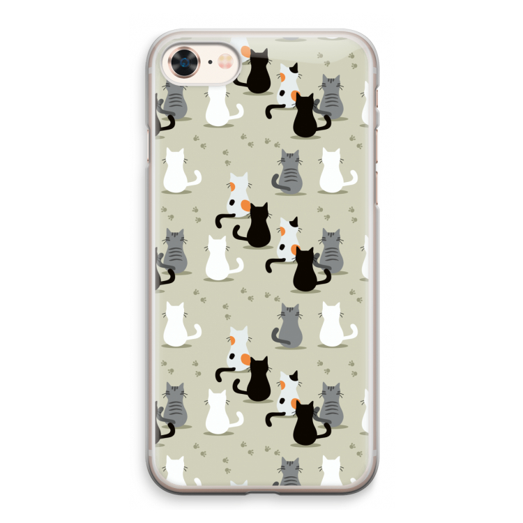 Katten: iPhone 8 Transparant Hoesje