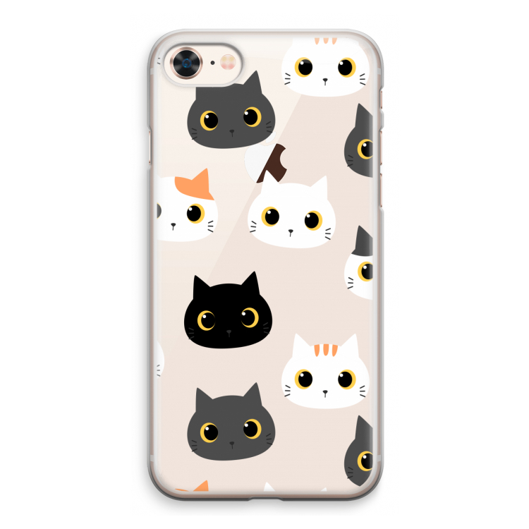 Katten: iPhone 8 Transparant Hoesje
