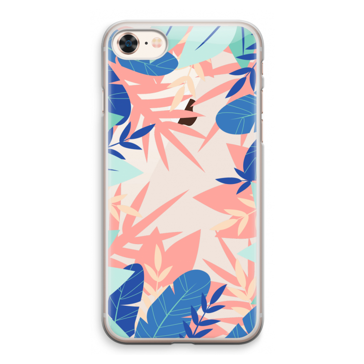 Tropisch: iPhone 8 Transparant Hoesje