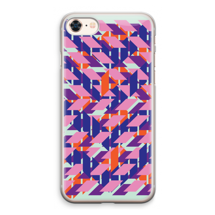 Skew Blush 3: iPhone 8 Transparant Hoesje
